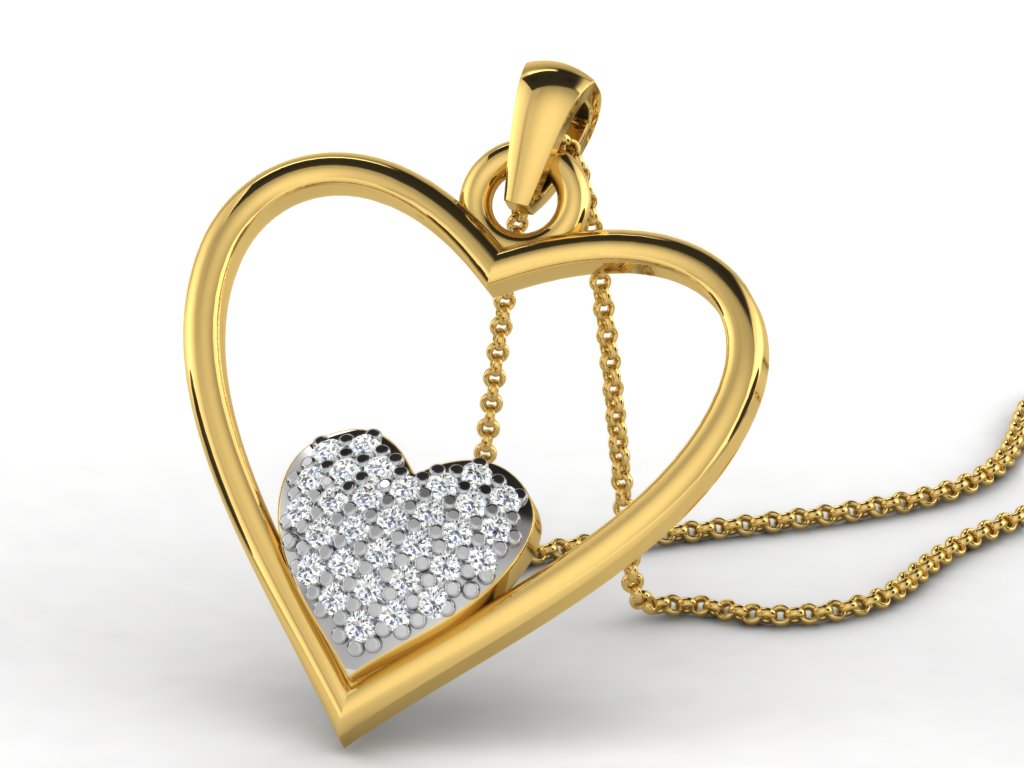 HEART PENDNET-42 PCS