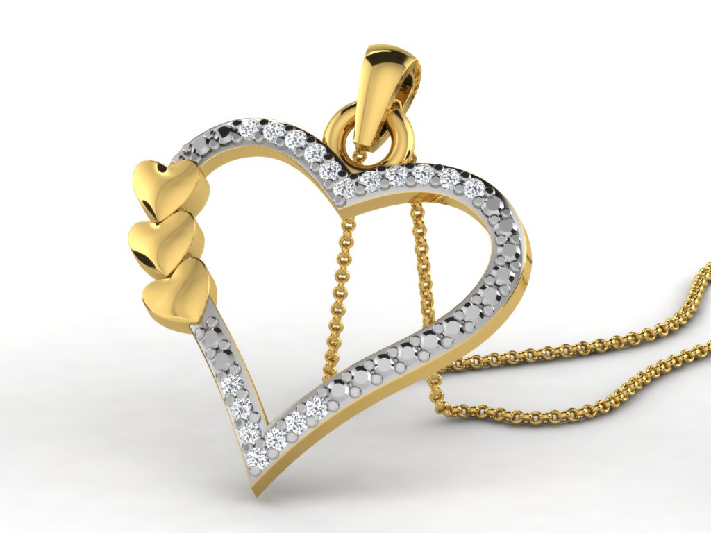 HEART PENDNET-42 PCS